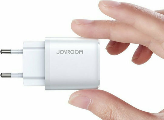 Joyroom Φορτιστής Χωρίς Καλώδιο με Θύρα USB-C 20W Power Delivery Λευκός (NRT-DY139E)