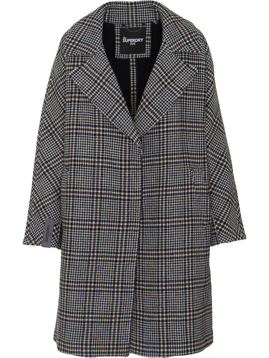 Koben Women's Checked Black Coat