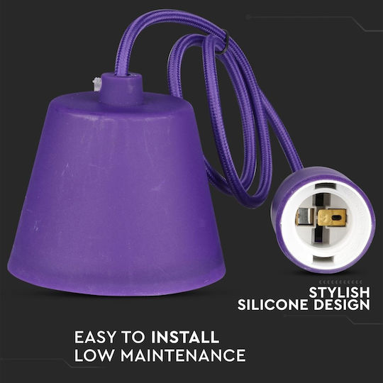 V-TAC VT-7228 Lustră Violet cu Dulie E27 100cm.