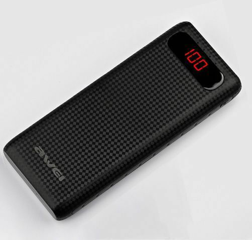 Awei P70K Power Bank 20000mAh with 2 USB-A Ports Black