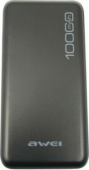 Awei P28K Power Bank 10000mAh with 2 USB-A Ports Black