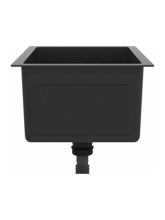 vidaXL Drop-In Sink Inox W44xD34cm Black