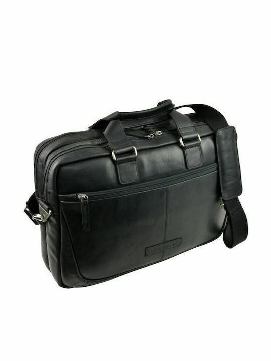 Seth Leather Men's Briefcase Black