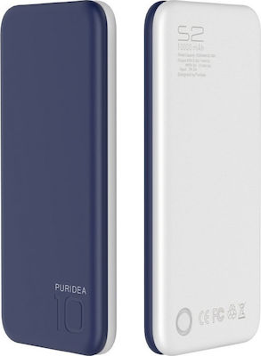 Puridea S2 Power Bank 10000mAh mit 2 USB-A Anschlüssen Blau