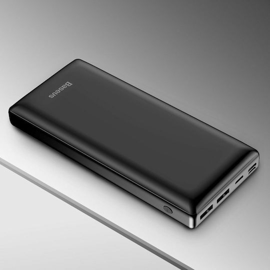 Baseus Mini JA Power Bank 30000mAh 15W mit 2 USB-A Anschlüssen und USB-C Anschluss Schwarz