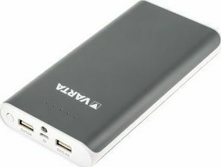 Varta Pack Power Bank 16000mAh με 2 Θύρες USB-A Ασημί