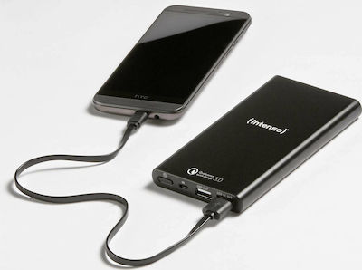 Intenso Q10000 Power Bank 10000mAh με 2 Θύρες USB-A Quick Charge 3.0 Μαύρο