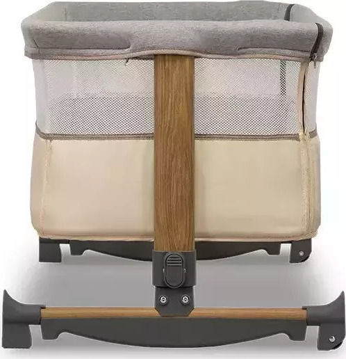 Lionelo Λίκνο Leonie Beige Sand με Στρώμα και Πλαϊνό Άνοιγμα
