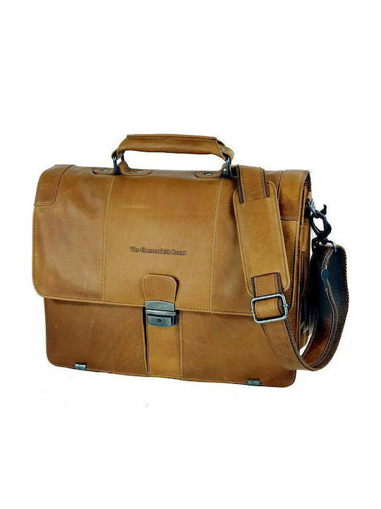 Joe Leather Men's Briefcase Tabac Brown