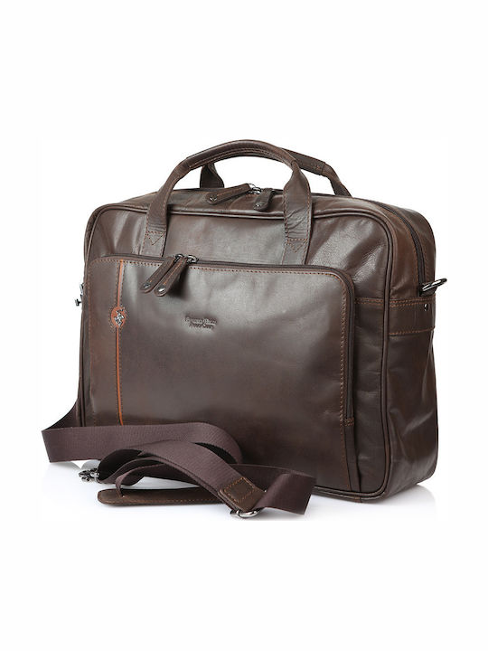 Leather Men's Briefcase Brown