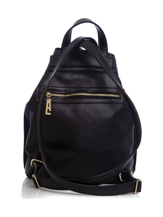Black n Metal Women's Leather Backpack Black