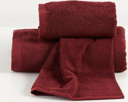 Kentia Πετσέτα Χεριών Brand 40x60εκ. Bordeaux Βάρους 600gr/m²