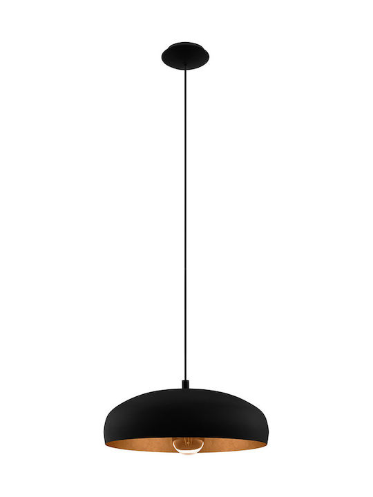 Eglo Mogano Pendant Light Black Bell with Socket E27 40x40cm