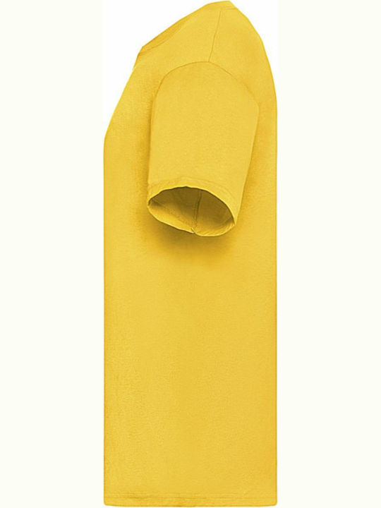 Fruit of the Loom Valueweight Τ Ανδρικό Διαφημιστικό T-shirt Κοντομάνικο Sunflower Yellow