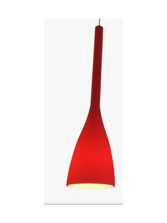 Ideal Lux Flut SP1 Small Ρυθμιζόμενο Κρεμαστό Φωτιστικό Κόκκινο με Ντουί E14 10.5x48x44εκ.