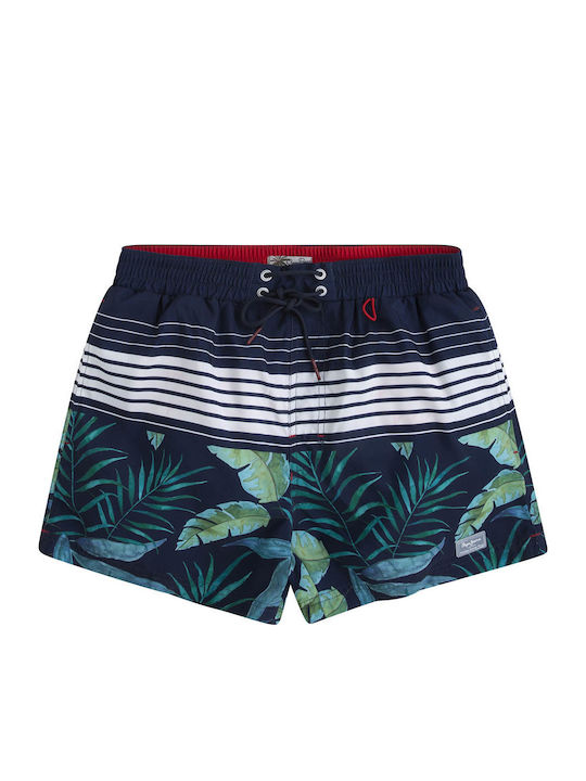 Lerez Men's Swimwear Shorts Navy Blue Floral