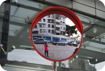 Inox Kiss Traffic Mirror Red SAF1701