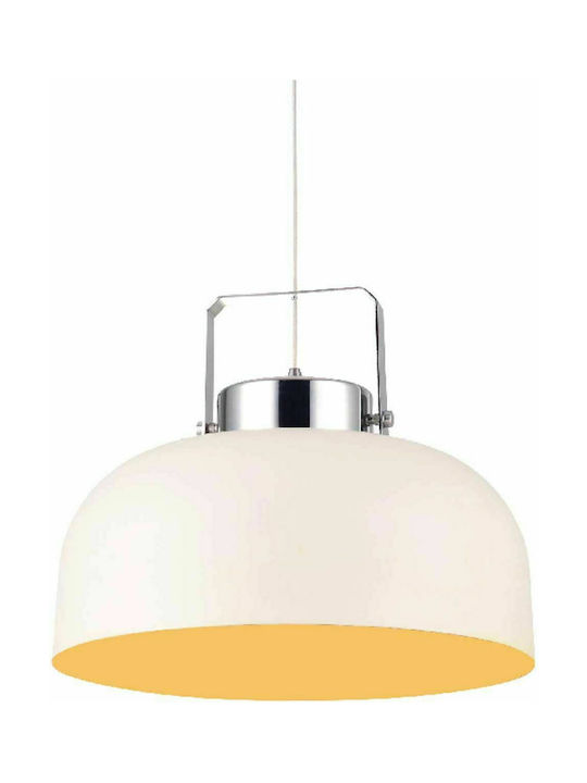 Aca Pendant Light Beige Bell with Socket E27 30cm