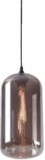 Zambelis Lights Κρεμαστό Φωτιστικό Γκρι με Ντουί E27 17x30εκ.