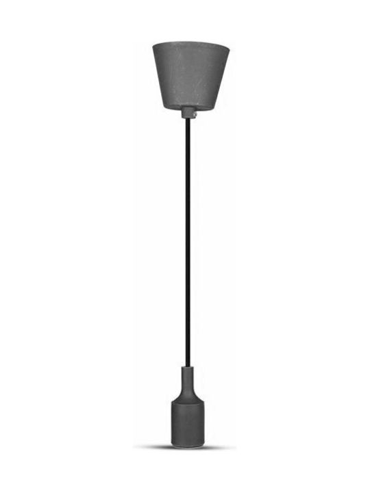 V-TAC VT-7228 Pendant Light Black with Socket E27