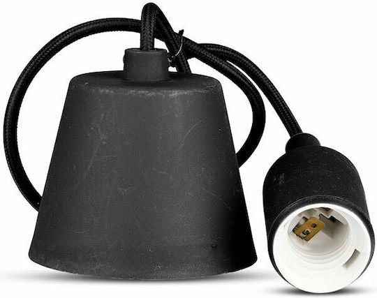 V-TAC VT-7228 Κρεμαστό Φωτιστικό Μαύρο με Ντουί E27