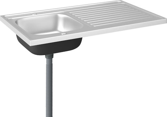 vidaXL Ένθετος Νεροχύτης Inox Μ100xΠ60cm Ασημί