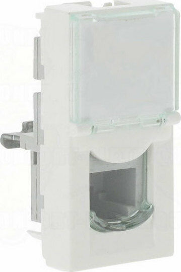 Legrand Mosaic Front Single Telephone Socket White 078730