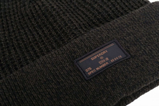 Stockholf Beanie Ανδρικός Σκούφος με Rib Πλέξη σε Χακί χρώμα