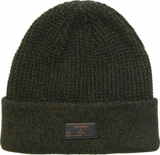 Stockholf Beanie Ανδρικός Σκούφος με Rib Πλέξη σε Χακί χρώμα