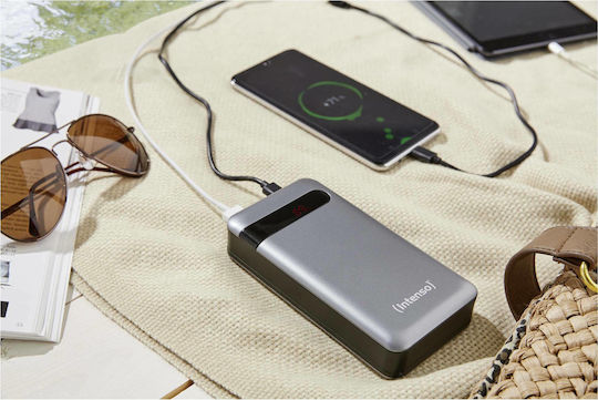 Intenso PD20000 Power Bank 20000mAh με Θύρα USB-A και Θύρα USB-C Quick Charge 3.0 / Power Delivery Γκρι