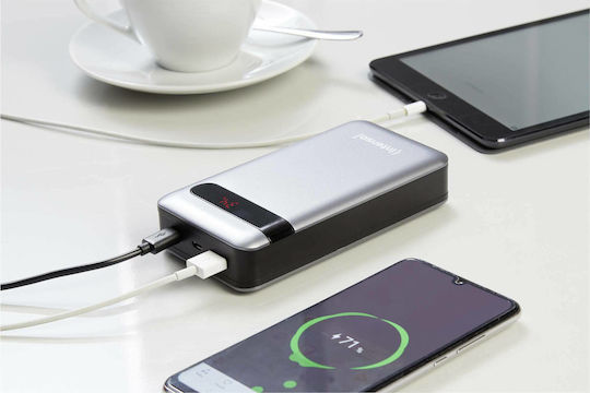 Intenso PD20000 Power Bank 20000mAh με Θύρα USB-A και Θύρα USB-C Quick Charge 3.0 / Power Delivery Γκρι