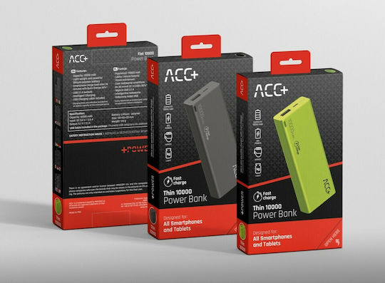 MaxCom ACC + THIN Power Bank 10000mAh cu Port USB-A Verde