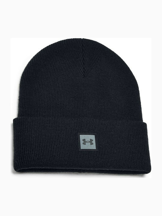 Beanie Ανδρικός Σκούφος με Rib Πλέξη σε Μαύρο χρώμα