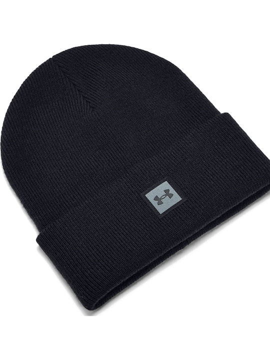 Beanie Ανδρικός Σκούφος με Rib Πλέξη σε Μαύρο χρώμα