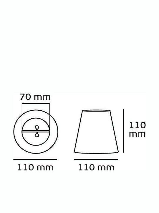 VK Lighting Κωνικό Καπέλο Φωτιστικού Μελί με Διάμετρο 11cm