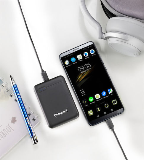 Intenso XS Power Bank 5000mAh με Θύρα USB-A και Θύρα USB-C Μαύρο