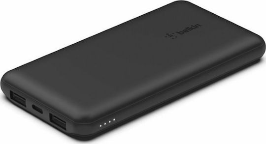 Belkin Boost Charge 10K Power Bank 10000mAh 15W με 2 Θύρες USB-A και Θύρα USB-C Μαύρο