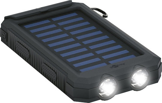 Goobay Ηλιακό Power Bank 8000mAh με 2 Θύρες USB-A Μαύρο