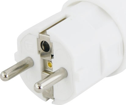 Emos Priză electrică Masculin Schuko Alb