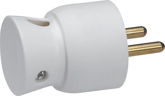 Legrand Male Schuko Plug Corner White