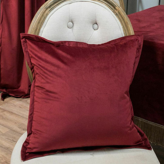 Teoran Velvet Sofa Cushion 10 Burgundy 30x50cm