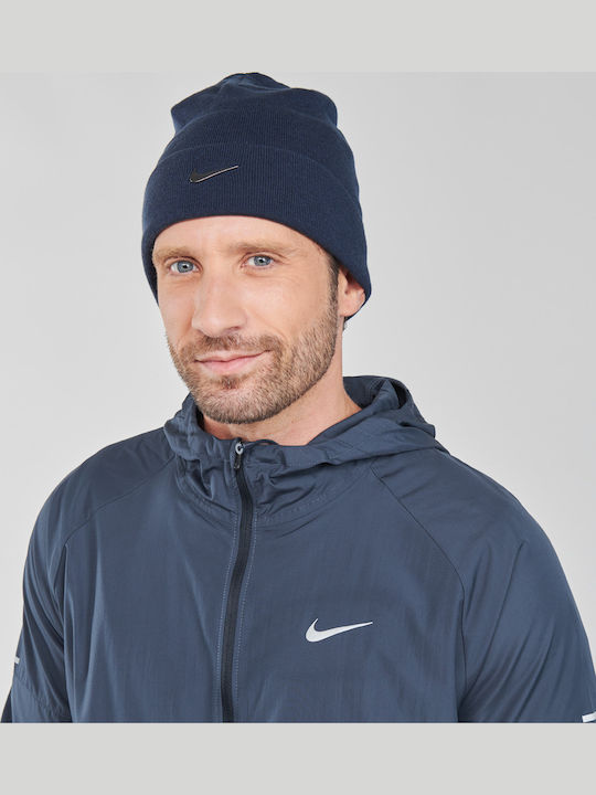 SWOOSH Beanie Beanie Knitted in Navy Blue color