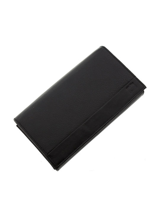 Large Leather Women's Wallet with RFID Black