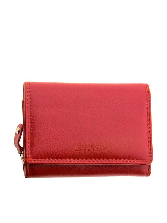 Small Leather Women's Wallet with RFID Red