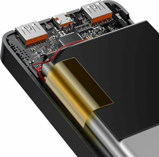 Baseus Bipow PPBD20K Power Bank 20000mAh 20W с 2 USB-A порта и USB-C порт Черен