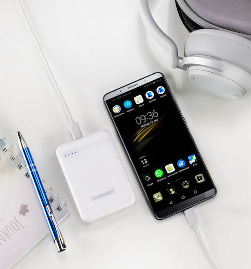Intenso XS Power Bank 5000mAh cu Port USB-A și Port USB-C Alb