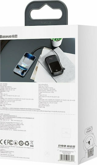 Baseus Qpow Pro Power Bank 20000mAh 20W με Θύρα USB-A και Θύρα USB-C Power Delivery / Quick Charge 3.0 Μαύρο