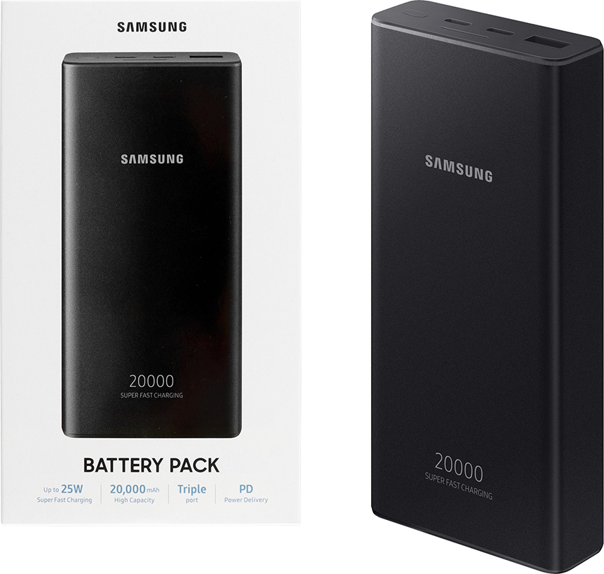 Batterie externe Samsung 20000 mAh (EB-P5300) - 25W, 2x USB-C + 1x USB-A  (Via ODR de 20€) –