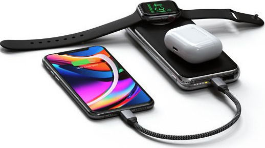 Satechi Quatro Wireless Power Bank 10000mAh 18W with USB-A Port and USB-C Port Quick Charge 3.0 / Power Delivery Black