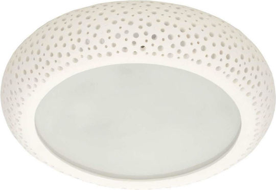 Inlight 42155Α Ceiling Mount Light 50cm White with Socket E27